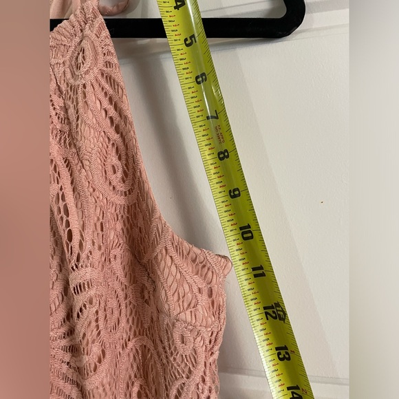 Sweet Storm Women Lace Nut Pink Maxi Dress Large Blouson Sleeveless Size M - Picture 7 of 11